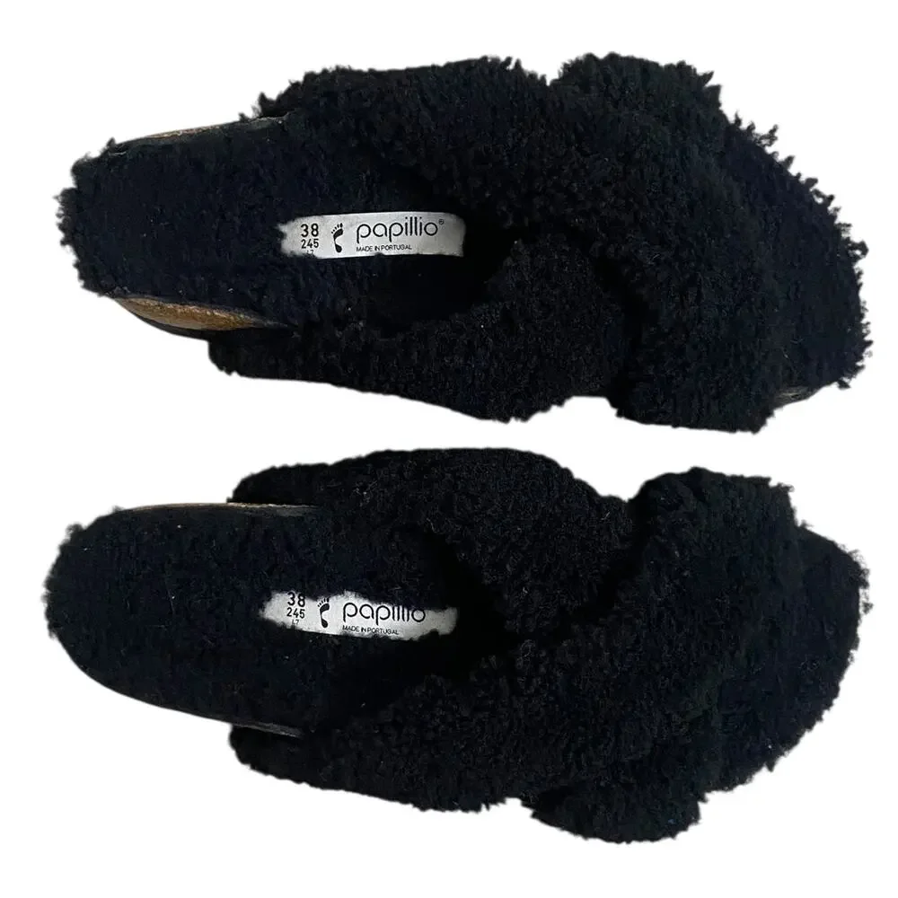 BIRKENSTOCK Papillio Birkenstock Daytona teddy shearling black size 7